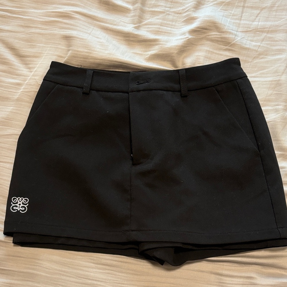 Women’s Black Shorts with Subtle Logo